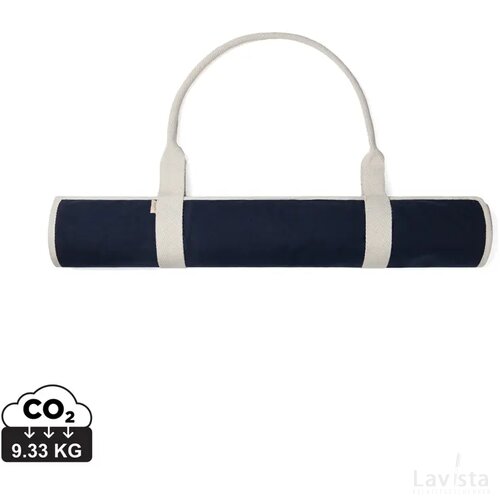VINGA Volonne AWARE™ recycled canvas strandmat blauw, gebroken wit
