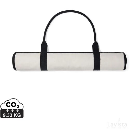 VINGA Volonne AWARE™ recycled canvas strandmat gebroken wit, zwart
