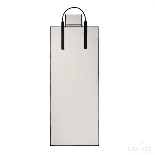 VINGA Volonne AWARE™ recycled canvas strandmat gebroken wit, zwart