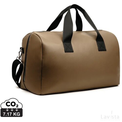 VINGA Bermond RCS gerecycled PU weekendtas bruin