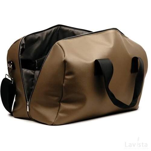 VINGA Bermond RCS gerecycled PU weekendtas bruin