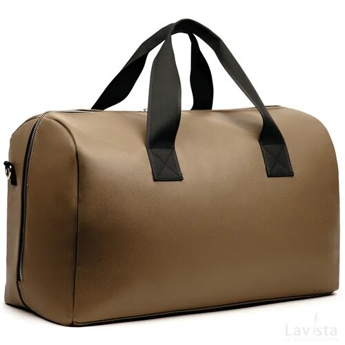VINGA Bermond RCS gerecycled PU weekendtas bruin
