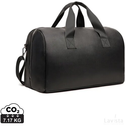 VINGA Bermond RCS gerecycled PU weekendtas zwart