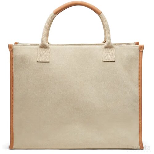 VINGA Bosler RCS recycled canvas office draagtas beige