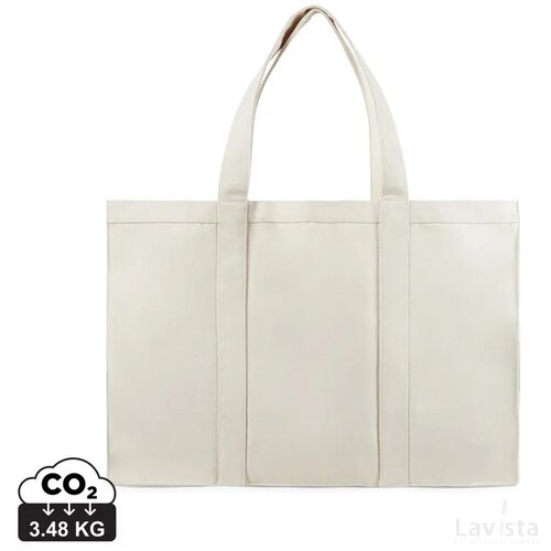 VINGA Hilo AWARE™ recycled canvas maxi draagtas gebroken wit
