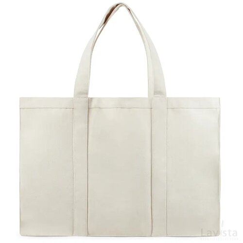 VINGA Hilo AWARE™ recycled canvas maxi draagtas gebroken wit