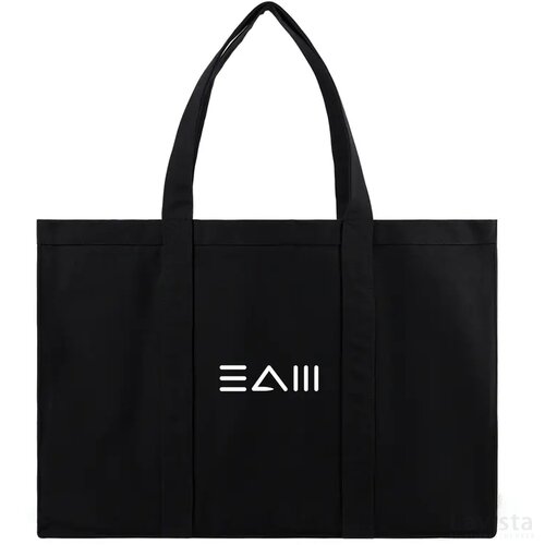 VINGA Hilo AWARE™ recycled canvas maxi draagtas zwart