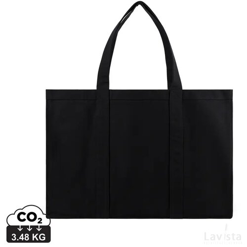 VINGA Hilo AWARE™ recycled canvas maxi draagtas zwart