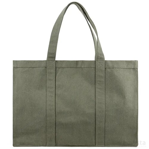 VINGA Hilo AWARE™ recycled canvas maxi draagtas groen