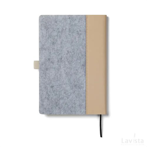 VINGA Albon GRS gerecycled vilt notitieboek grijs