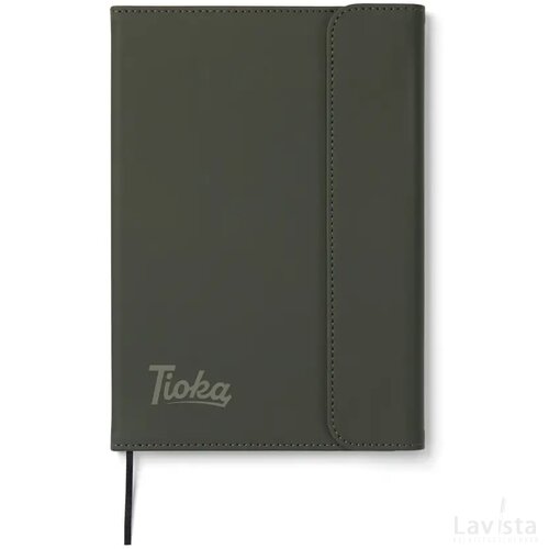 VINGA Baltimore GRS papier & PU notitieboek groen
