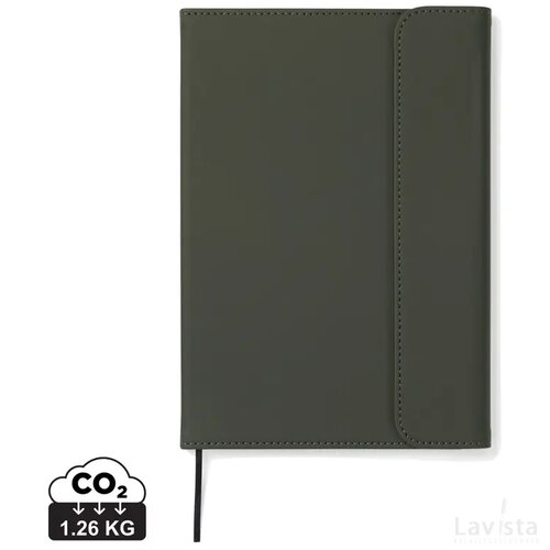 VINGA Baltimore GRS papier & PU notitieboek groen