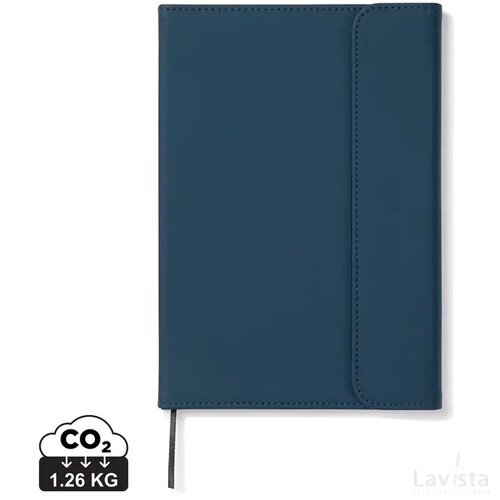 VINGA Baltimore GRS papier & PU notitieboek donkerblauw