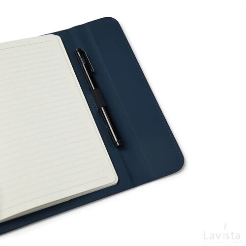 VINGA Baltimore GRS papier & PU notitieboek donkerblauw