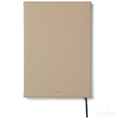 VINGA Baltimore GRS papier & PU notitieboek greige