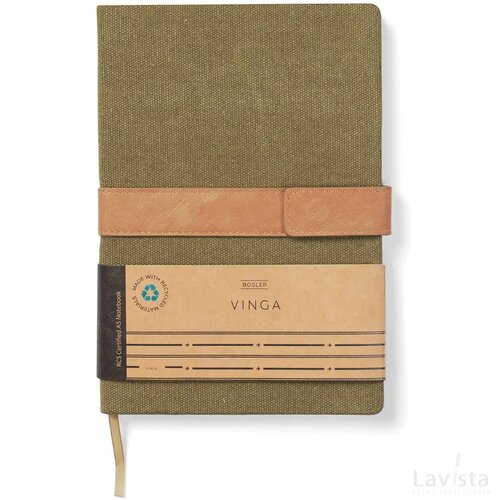 VINGA Bosler RCS recycled papieren notitieboek groen