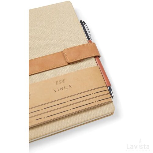 VINGA Bosler RCS recycled papieren notitieboek beige