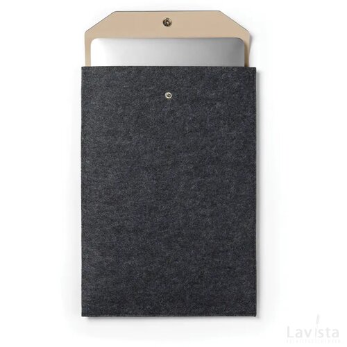 VINGA Albon GRS gerecycled vilt 15" laptophoes zwart