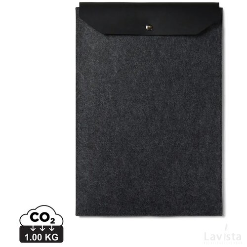 VINGA Albon GRS gerecycled vilt 17" laptophoes zwart