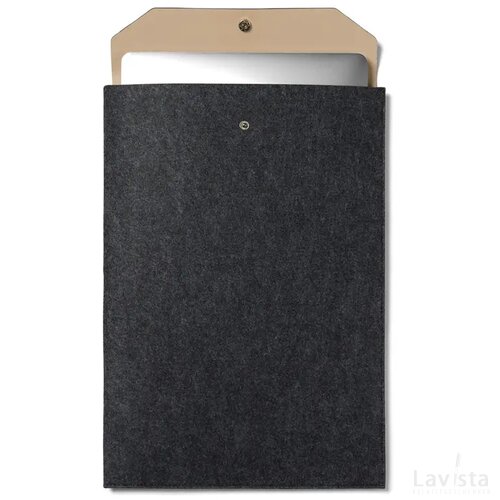VINGA Albon GRS gerecycled vilt 17" laptophoes zwart
