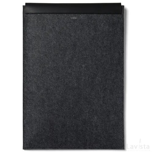 VINGA Albon GRS gerecycled vilt 17" laptophoes zwart