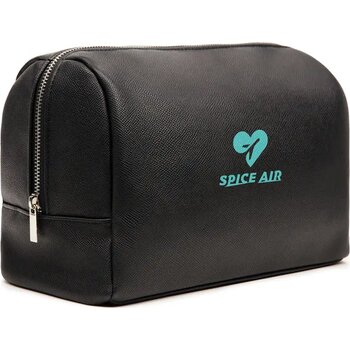 VINGA Bermond RCS gerecycled PU toilettas zwart