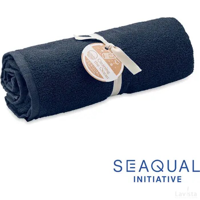 Seaqual® handdoek 70x140cm Sand blauw