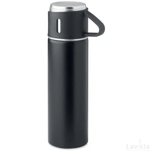 Dubbelwandige fles 420 ml Tonia zwart