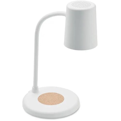 Lamp met oplader en speaker Wit