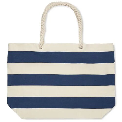 Katoenen strandtas 220 gr/m² Heaven stripe blauw