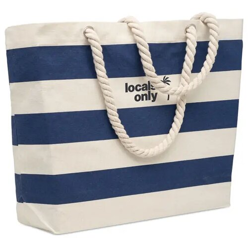 Katoenen strandtas 220 gr/m² Heaven stripe blauw