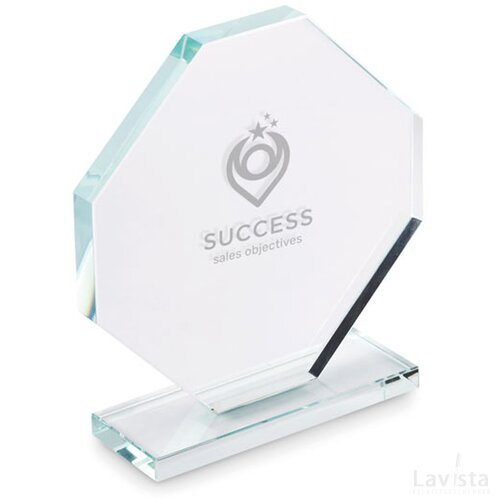 Kristallen trofee op voet Transparant