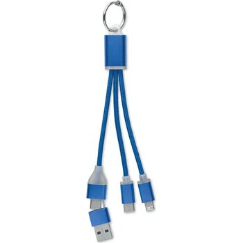 4 in 1 oplaadkabel type c Blue royal blauw
