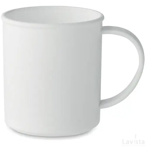 Herbruikbare pp mok 300 ml Alas wit