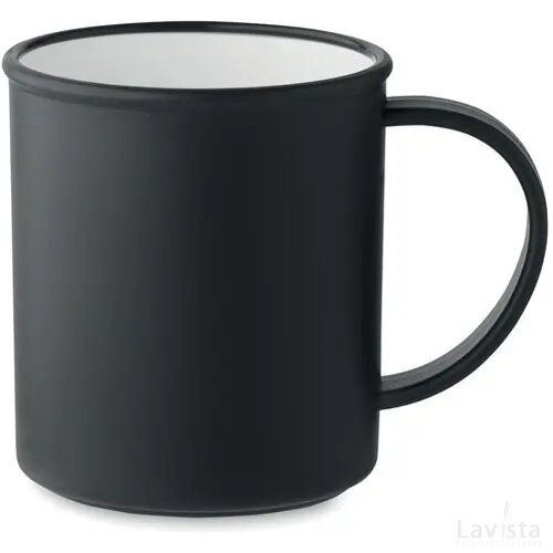 Herbruikbare pp mok 300 ml Alas zwart