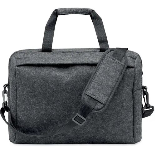 15 inch rpet vilten laptoptas Plana steengrijs