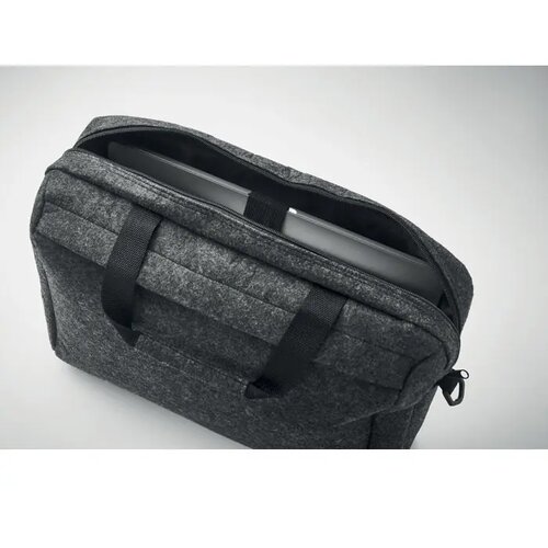 15 inch rpet vilten laptoptas Plana steengrijs