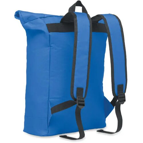 600d polyester rolltop rugzak Irea royal blauw