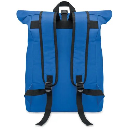 600d polyester rolltop rugzak Irea royal blauw