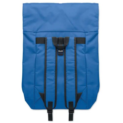 600d polyester rolltop rugzak Irea royal blauw