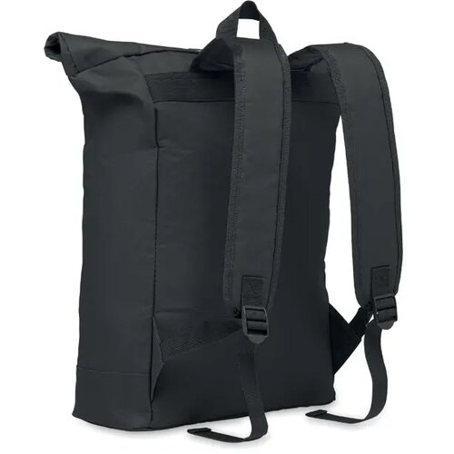 600d polyester rolltop rugzak Irea zwart