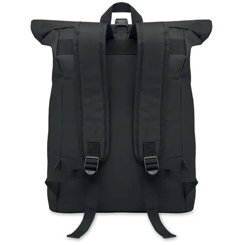 600d polyester rolltop rugzak Irea zwart