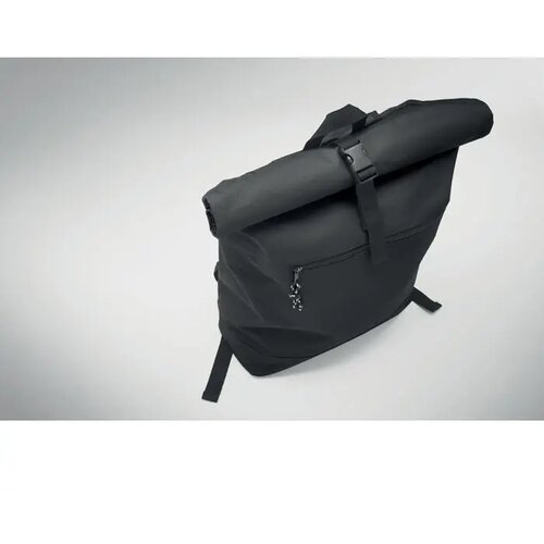 600d polyester rolltop rugzak Irea zwart