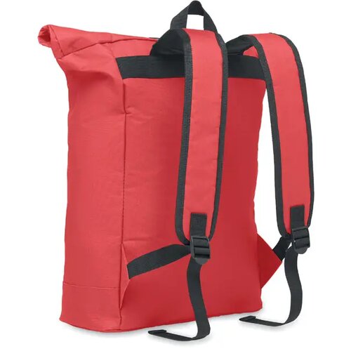 600d polyester rolltop rugzak Irea rood