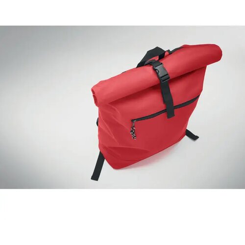 600d polyester rolltop rugzak Irea rood