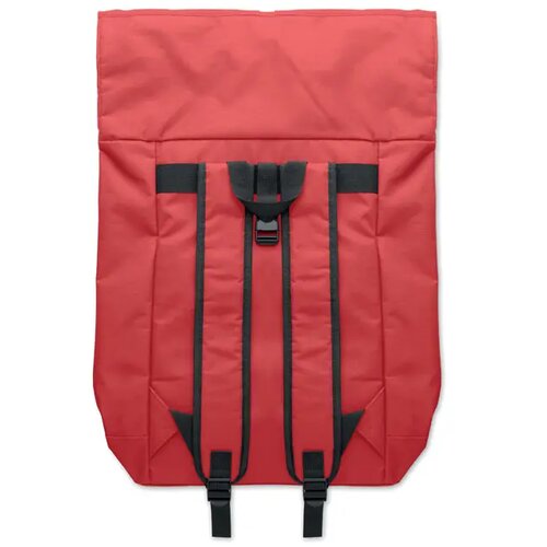 600d polyester rolltop rugzak Irea rood