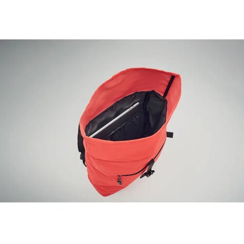 600d polyester rolltop rugzak Irea rood