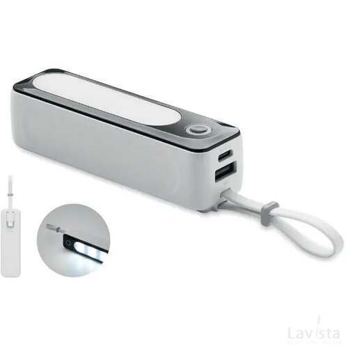 5000 mah powerbank met cob Powlight wit