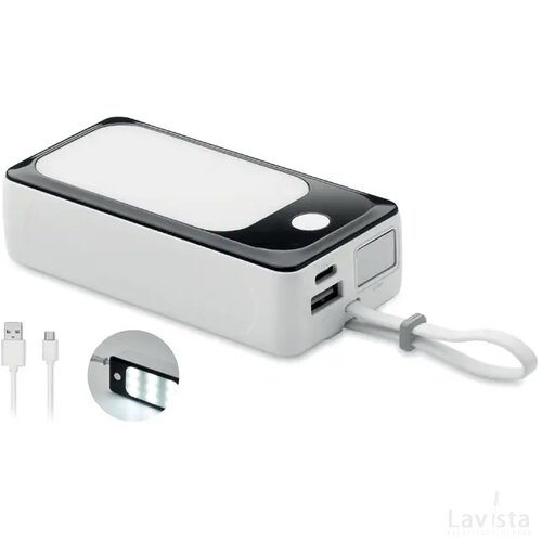 10000 mah powerbank met cob Powlight + wit