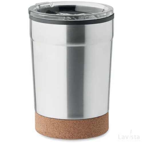 Dubbelwandige beker 300ml Nomu mat zilver